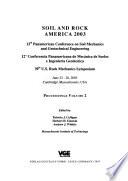 12o Conferencia Panamericana de Mecánica de Suelos E Ingenieria Geotécnica, 39th U.S. Rock Mechanics Symposium, June 22-26th, 2003, Cambridge, Massachusetts, USA.