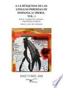 A la búsqueda de las lenguas perdidas de hispania (r) Iberia. Vol. 1