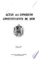Actas del Congreso Constituyente de 1830