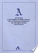 Libro Actas del II Congreso Internacional de la Sociedad Española de Historiografía Lingüística