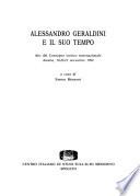 Alessandro Geraldini e il suo tempo