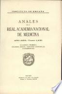 Anales de la Real Academia Nacional de Medicina - 1954 - Tomo LXXI - Cuaderno 1