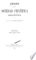 Libro Anales de la Sociedad Científica Argentina
