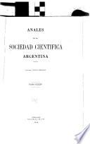 Libro Anales de la Sociedad Científica Argentina