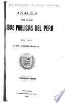 Anales de las obras publicas del Perú