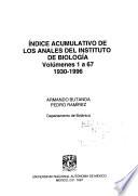 Anales del Instituto de Biología, Universidad Nacional Autónoma de México