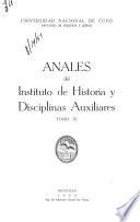 Anales del Instituto de Historia y Disciplinas Auxiliares