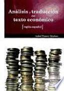 Libro Análisis y traducción del texto económico inglés-español
