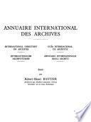 Annuaire International Des Archives