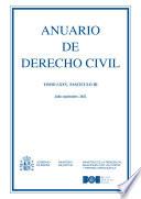 Libro Anuario de Derecho Civil (Tomo LXXV, fascículo III, julio-septiembre 2022)