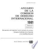 Libro Anuario de la Comisión de Derecho Internacional 1981, Vol.II, Parte 1