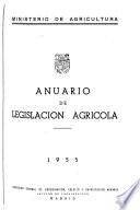 Anuario de legislación agricula