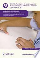 Libro Aplicación de los programas de habilidades de autonomía personal y social del ACNEE. SSCE0112