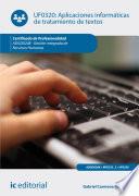 Libro Aplicaciones informáticas de tratamiento de textos. ADGD0208
