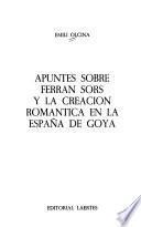 Libro Apuntes sobre Ferran Sors y la creación romántica en la España de Goya