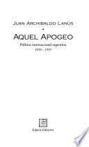 Libro Aquel apogeo