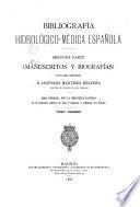 Bibliografía hidrológico-médica española