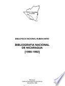 Bibliografía nacional de Nicaragua, 1990-1992