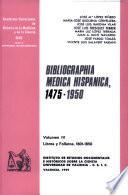 Bibliographia medica hispanica, 1475-1950 (IV): Libros y folletos, 1801-1850