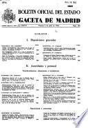 Boletâin oficial del estado: Gaceta de Madrid