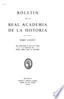 Libro Boletín de la Real Academia de la Historia