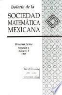 Boletín de la Sociedad Matemática Mexicana