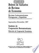 Boletín de sumarios de revistas de economía