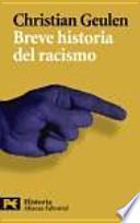 Libro Breve historia del racismo