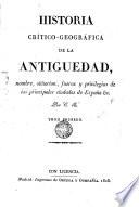 C. R. et su historia crítico-geográfica de la Antigüedad