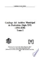 Catálogo del Archivo Municipal de Piedrahíta (siglo XVI): 1501-1530