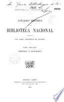 Catalogo metodico de la biblioteca nacional de la Republica Argentina
