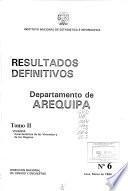 Censos nacionales 1993, IX de población, IV de vivienda: Arequipa (2 v.)
