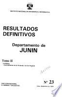 Censos nacionales 1993, IX de población, IV de vivienda: Junín (2 v.)