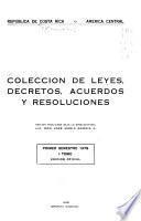 Colección de leyes, decretos, acuerdos y resoluciones