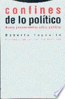 Libro Confines de lo político