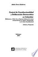 Control de constitucionalidad y deliberación democrática en Colombia