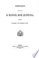 Coronacion del poeta Manuel Jose Quintana celebrada en Madrid, a 25 de marzo de 1855