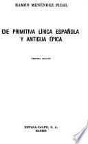 De primitiva lírica española y antigua épica