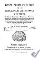 Descripcion politica de las soberanias de Europa
