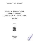 Diario de sesiones de la Asamblea General Constituyente y Legislativa, 1828-1830