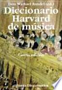 Libro Diccionario Harvard de música