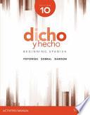 Libro Dicho y heco, Activities Manual