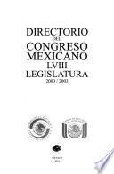 Directorio del Congreso Mexicano, LVIII Legislatura, 2000/2003