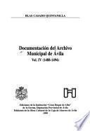 Documentación del Archivo Municipal de Avila: 1488-1494