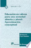 Educación en valores para una sociedad abierta y plural: aproximación conceptual
