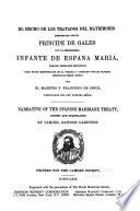 El hecho de los tratados del matrimonio pretendido por el Principe de Gales con la serenissima infante de Espana, Maria