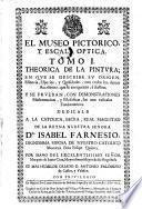 El Museo Pictorico, Y Escala Optica. Tomo I. Thoerica De La Pintura, En Que Se Describe Su Origen, Essencia, Especies, y Qualidades ...