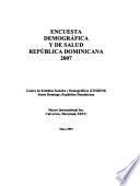 Encuesta demográfica y de salud República Dominicana, 2007