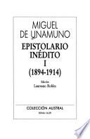 Epistolario inédito: 1894-1914