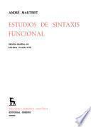 Estudios de sintaxis funcional